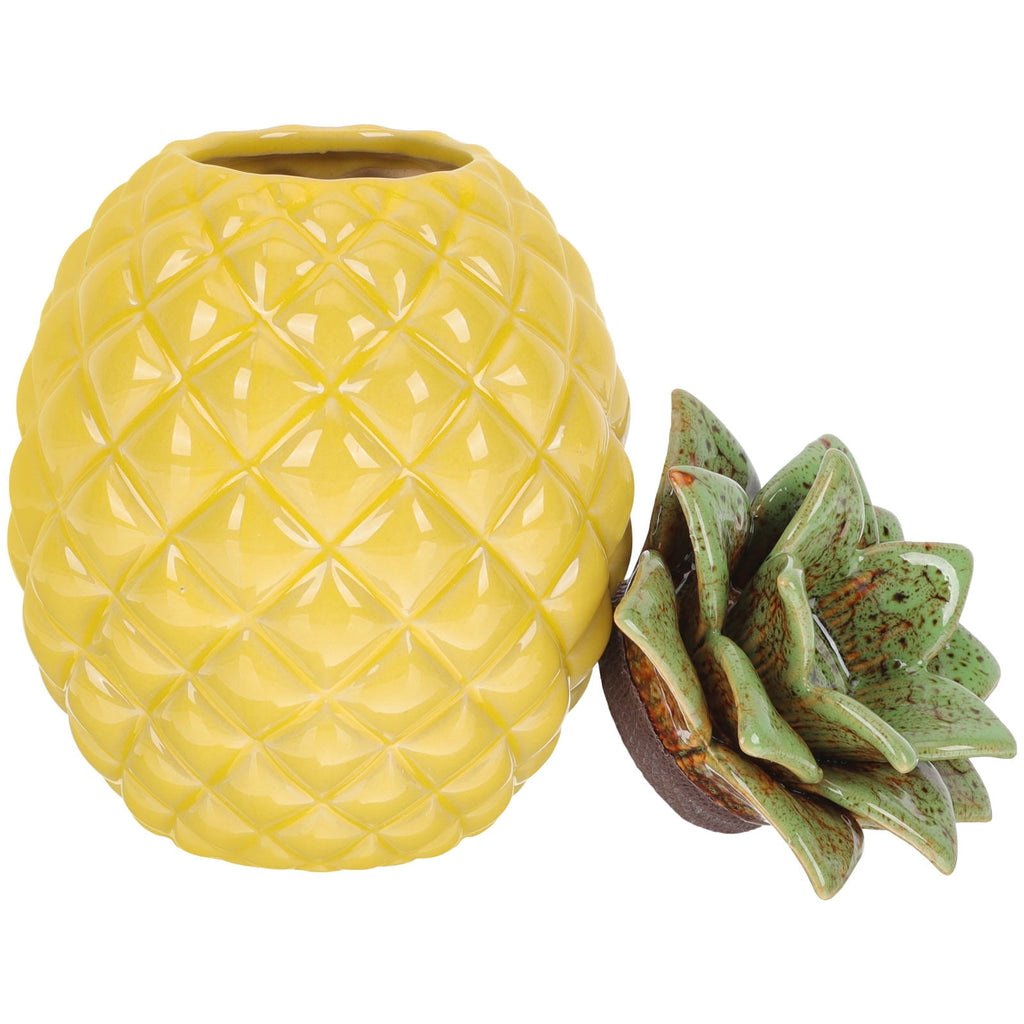 WHAMVOX Yellow Pineapple Tea Cookie Jar Storage Container for Fruit and Travel Kitchen Use