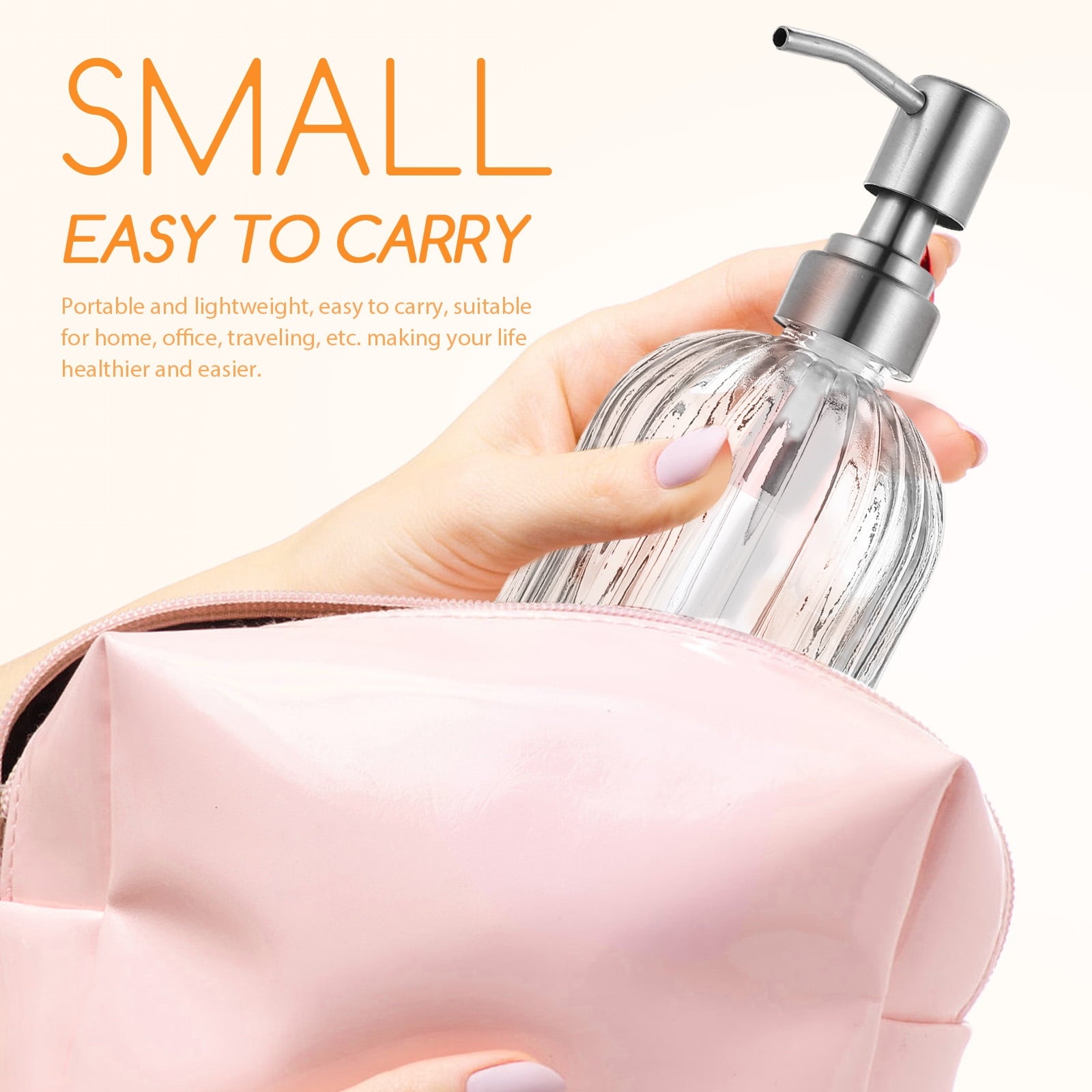 shower gel dispenser bottle Lotion Bottle Glass Reusability Household Users Home 1Pcs