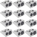 Pencil Sharpener Survival, Hand Held Pencil Sharpener, Metal Pencil Sharpener Magnesium, 2-Hole Pencil Sharpener Magnesium Alloy Wedge Profile, Magnesium Alloy Pencil Sharpener (12 pc) 0.9×0.9×0.4 in C