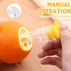 2PCS Lemon Mini Squeezer, New Screw Top Lemon Squeezer, Manual Juice Extractor With Lid, Orange Citrus Press for Cocktails, Drinks (Yellow+Green)