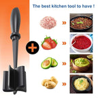 2 Pcs Meat Chopper, Upgrade Hamburger Smasher, Premium Heat Resistant Meat Masher for Ground Beef, Ground Turkey and More, Non Stick Mix Grinder