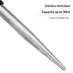 Stainless Steel Food Grade Turkey Baster for Cooking, Baking, Injecting Marinade With cleaning brush（Black）