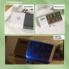 Portable Pill Organizer with Sound Flashing Light and Vibration Alarm, Weekly Pill Dispenser, Countdown Timer, Pill Box Large Capacity Medicine Organizer