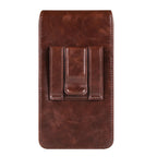 Leather Belt Clip Phone Case Men Waist Bag Holder Holster Pouch Mobile Phone Waist Bag for Mens(Coffee)