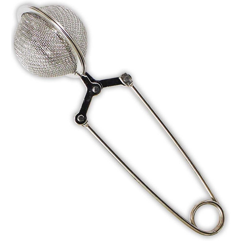 2 Pcs Snap Tea Ball Infuser with Handle, Loose Tea Steeper, Stainless Steel Tea Strainer for Brew Loose Leaf Tea, Silver