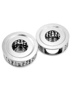 2pcs Stainless Steel Teapot Warmer, Tea Warmer for Teapot, Silver Color  hot tea stove, hot coffee stove, and tea warmer base