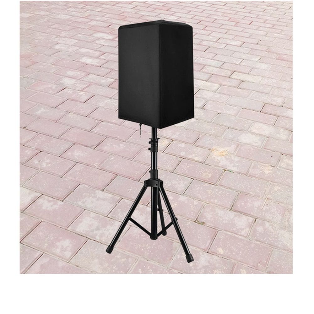 15 Inch Outdoor Speaker Cover - Upright Speaker Protective Cover, Sunscreen Waterproof Audio Dust Protection Bag (Black)