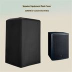 15 Inch Outdoor Speaker Cover - Upright Speaker Protective Cover, Sunscreen Waterproof Audio Dust Protection Bag (Black)