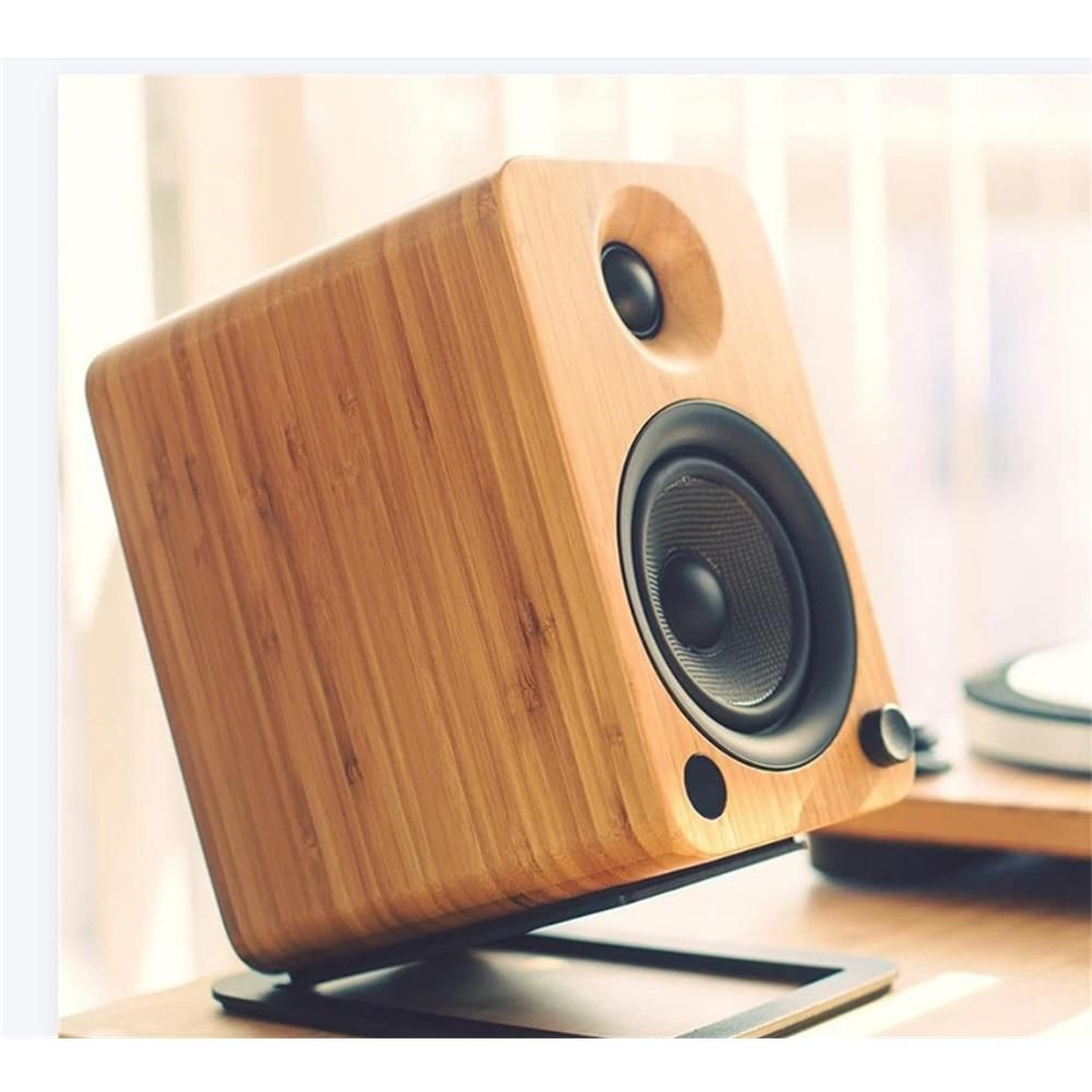 Tilted Desktop Speaker Stands for Large Bookshelf Speakers & Full-Size 5”-7” Studio Monitors | Supports 20 lbs | Damping Foam Padding  （Black  a pair）