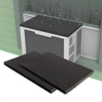 Air Conditioner Drip Cushion Black & Removable AC Rain Cover with Magnetic Pad for Window AC Units,Stops The Noise from Raining(Black 2pcs)