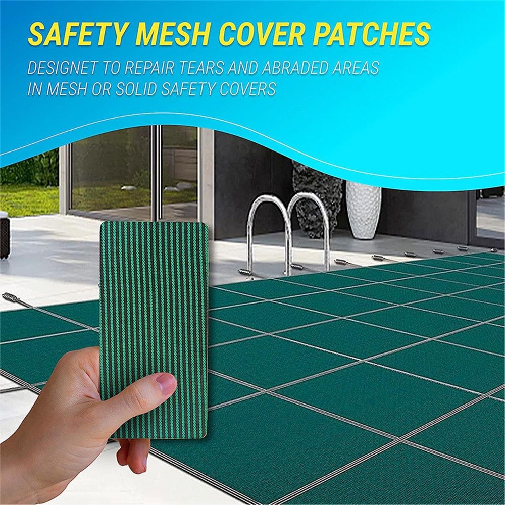 Pool Patch Repair Kit, Pool Cover Patch, 4x8 inch Self Adhesive Vinyl (PVH), Swimming Pool Patch Repair Kit, 6 Pack