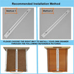 Drawer Repair Kit - Used to Reinforce and Repair Wooden/Chipboard Drawers Cabinet Reinforcement Heavy Duty Steel Hardware Furniture Accessories - Includes Screws (4 Pack)