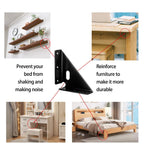 Heavy Duty Gusset Joints 4 Pcs,  Bracket Corner Brace Bracket Fasteners, Furniture Shelf Support Joint Fasteners for Table, Cabinet Bed Stabilization (Black) 86mm x 86mm