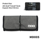 Electronic Organizer Cord Pouch, Travel Cable Charger Phone Accessories Bag Organizer Roll up Tech Carrying Case for USB Cables Memory Cards Earphone Flash Hard Drive – gray（oniy bag）