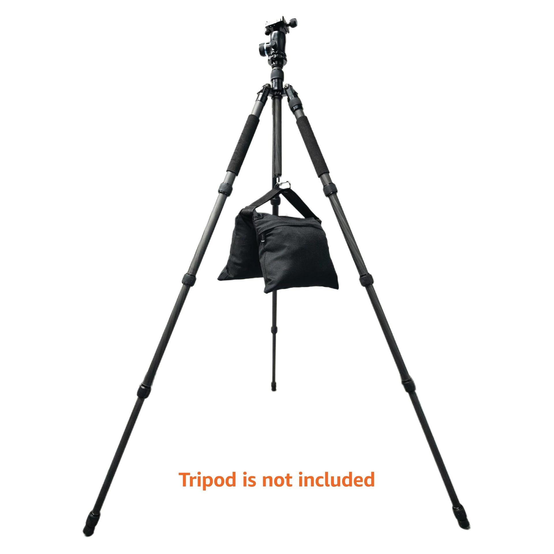 Photography stand weight bag, weight support device, used to prevent camping and travel -2 pieces (black)