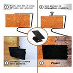 Hurricane Window Board-Up Clips Universal and Reusable Hurricane Storm Plywood Clips for Windows with Door Handles and Screws 1/2 inch 16 Pack (1/2")