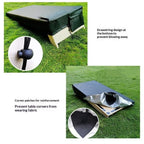 Cornhole Covers, for 4' x 2' Boards, with Bag for Storing Cornhole Bags, Waterproof & UV Resistant, Black