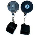 2 pack Pool Chalk Holder - Billiard Pool Cue Chalk Keeper Case Cover with Retractable Key Ring & Belt Clip, Accessories for Game Training & Practice