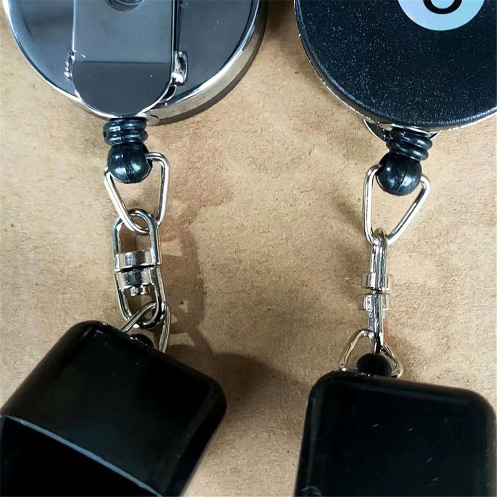 2 pack Pool Chalk Holder - Billiard Pool Cue Chalk Keeper Case Cover with Retractable Key Ring & Belt Clip, Accessories for Game Training & Practice