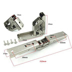 4 pack 90 Degree Folding Door/Shelf Hinge Hidden Bracket Table Holder Furniture Parts for Table Legs Furniture(4pc)