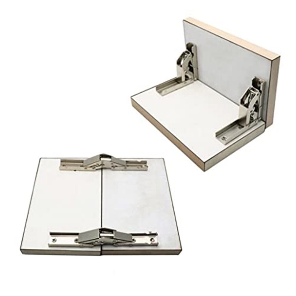 4 pack 90 Degree Folding Door/Shelf Hinge Hidden Bracket Table Holder Furniture Parts for Table Legs Furniture(4pc)