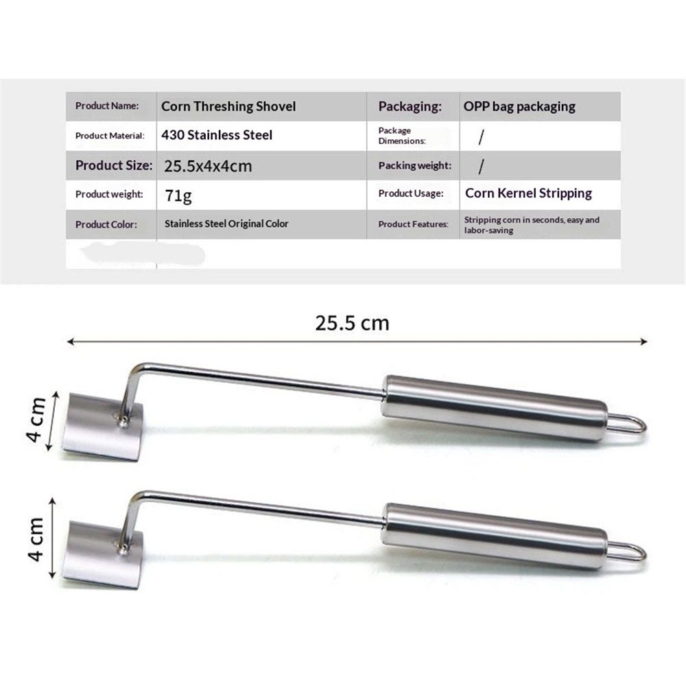 2 pack New Magic Corn Peelers, Long Handle Stainless Steel Corn Stripping Tool, Corn Stripper Corn Cob Stripper Tool, Stainless Steel Corn Thresher with Ergonomic Handle, Kitchen Gadget