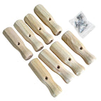 8Pcs Football Game Rod Handle Stick End Caps Grip for Desktop Soccer Table Top Foosball Table Handle Grip Replacement（wood color）