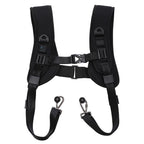 Dual Camera Shoulder Harness Quick Release Double Camera Tether Strap Soft Pad Decompression Strap Belt With 1/4 inch Screw for DSLR SLR Cameras