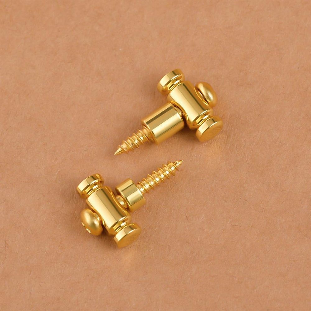 Guitar Roller String Retainers(Set of 2) – String Guide, Strings Trees Replacement Part for Electric Guitars, SR1 Gold