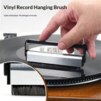 Vinyl Record & Stylus Cleaning Kit with 2-in-1 Anti-Static Carbon Fiber & Soft Velvet LP Brush and Stylus Brush (VB52)