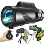 80*100 HD Monocular Telescope for Adults high Powered | Comes with Smartphone Adapter Tripod Hand Strap | Suitable for Bird Watching Sports Hiking Traveling