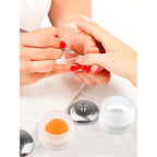 4Piece Matte Crystal Glass Nail with Lid Nail Glass Crystal Cup Nail Crystal Bowl Dapping Dish Glass Crystal Dappen Dish Liquid Container Holder Tool for Acrylic Liquid Powder