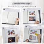 Large Photo Album Self Adhesive 4x6 5x7 8x10 Scrapbook Album DIY Picture Book,Gifts for Mom,Family Baby and Wedding,with Metal Pen and Plastic Board