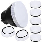 10Pack 7 inches/180mm Soft White Diffuser Sock, Softens The Light Output, Perfect for Studio Strobe Reflector, Portrait, Product Photography and Video Shooting