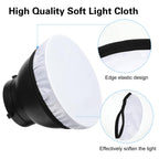 10Pack 7 inches/180mm Soft White Diffuser Sock, Softens The Light Output, Perfect for Studio Strobe Reflector, Portrait, Product Photography and Video Shooting