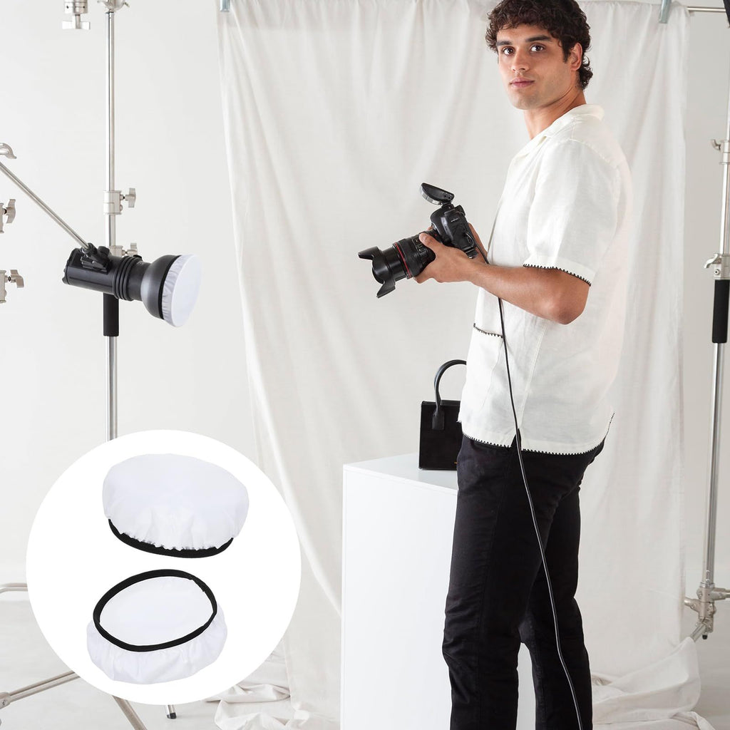 10Pack 7 inches/180mm Soft White Diffuser Sock, Softens The Light Output, Perfect for Studio Strobe Reflector, Portrait, Product Photography and Video Shooting