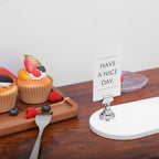 16PK Table Number Holders Place Card Holders 1.7 Inch Table Card Holders Steel Card Holders for Photos, Food Signs, Memo Notes, Weddings, Restaurants, Birthdays(Silver)