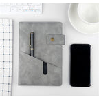 Grey A5 Lined Leather Journal Notebook for Men Women,5.9" X 8.4" Personalized Hardcover Journal 200 Pages 80 Gsm Thick Ruled Paper Daily Diary for Travel,Business,Work,Writing