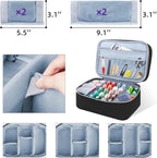 Sewing Supplies Organizer Bag Sewing Box for Women Sewing Organizer Small Storage Bag Sewing Basket Travel Sewing Box for Sewing Supplies, Scissors, Thread, Pins, Needles, Clips (Black)BagOnly
