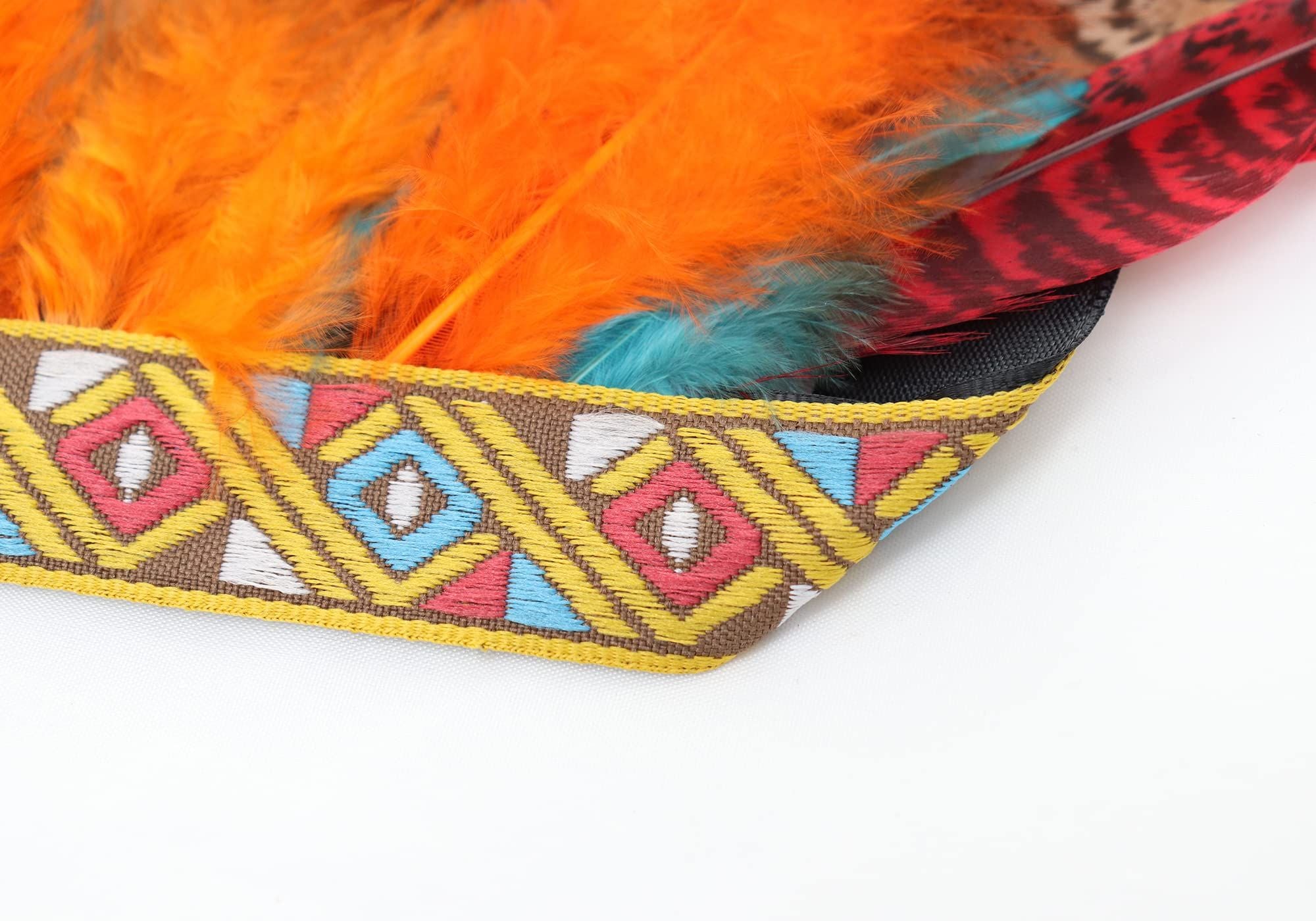 Peacock Feather Headband Headpiece Fascinator Headdress   Cosplay Headwear Stage photography runway props（55-60CM）