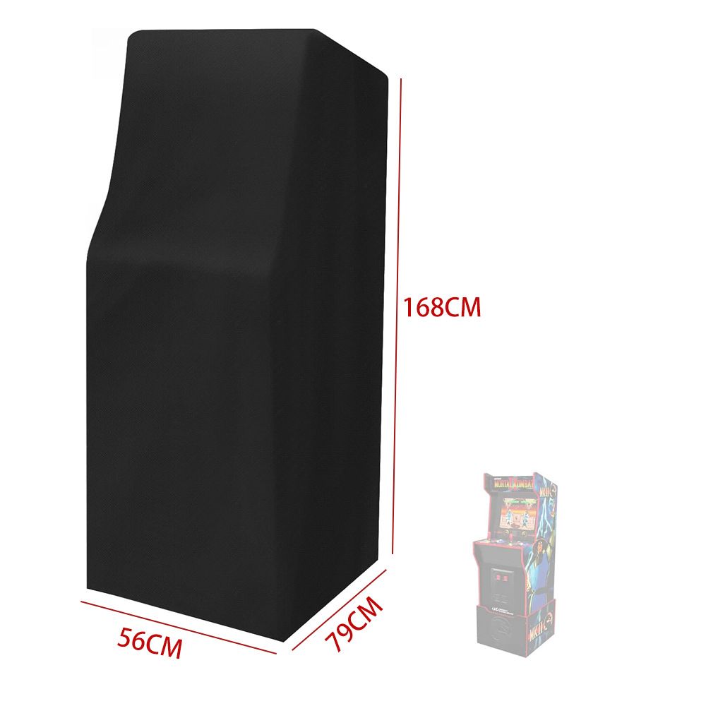 Game Machine Cover Waterproof & Dust-Proof Retro Home Arcade Machine Cover Electronic Game Cover Black（420D：56*79*168cm）