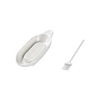 Ceramic Ginger Grater Plate with Scraper for Grinding Wasabi Ginger Garlic Cheese Fruits Vegetables（Ship shape * 1, small brush * 1 included）