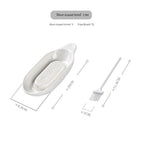 Ceramic Ginger Grater Plate with Scraper for Grinding Wasabi Ginger Garlic Cheese Fruits Vegetables（Ship shape * 1, small brush * 1 included）