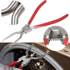 Disassemble and assemble the rubber ring position of the drum washing machine door, clamp spring pliers, spring stopper ring, disassemble, clean and repair