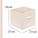Storage Bins, Foldable Fabric Storage Cubes And Cloth Storage Organizer Drawer For Closet And Toys Storage, 2 Pack (Beige)