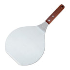 Food transfer shovel stainless steel circular pizza transfer shovel wooden handle large pizza shovel cake safe transfer shovel
