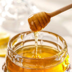 Elegant Glass   1 Wooden Dipper  Beehive Design | Perfect for Sugar, Marmalade & Jam | Durable & Stylish Multipurpose Pot with Lid（white）