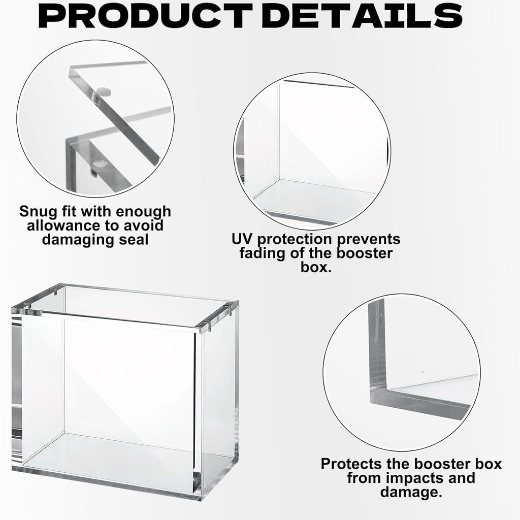 Acrylic Magnetic Case Booster Box Protective Case Stackable Thick Magnetic Closure Gifts for Collectors, （15.3*8.7*13.5cm）
