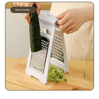 Professional Cheese Grater, Stainless Steel Foldable Food Grater with Non Slip Handle, Multi-Functional Handheld Shredder for Cheese, Potatoes, Vegetables（white）