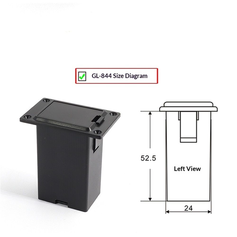 2 Set Black Guitar Pickup Battery Box,Battery Guitar Case,Acoustic Guitar Pickup Parts,Case Holder Replacement ,Pickup Shell Cover Installed on Guitar Bass with 9V Battery Box (only Battery Boxs)